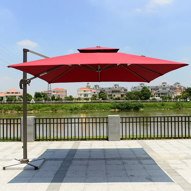 Parapluie Stand Tube Canterliver Parapluies d'extérieur Artiz Personnaliser Jardin Extérieur Aluminium Mobilier d'extérieur Parapluie moderne