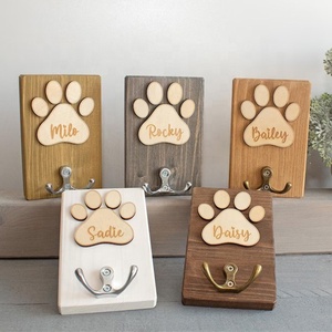 Support de <span class=keywords><strong>laisse</strong></span> pour <span class=keywords><strong>chien</strong></span> <span class=keywords><strong>en</strong></span> bois personnalisé, porte-<span class=keywords><strong>laisse</strong></span> pour <span class=keywords><strong>chien</strong></span> personnalisé, cadeau pour les amoureux des animaux, crochet <span class=keywords><strong>en</strong></span> bois fait main, plaques décoratives pour animaux de compagnie - Product Image 1
