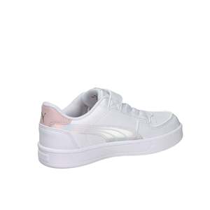 Sneakers Puma da Ragazza Bianche e Rosa con Cinturino Iridescente e Suola Chunky - Product Image 5