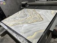 Panneaux muraux en PVC marbré 3D 4x8 pour la décoration intérieure d'hôtel, substitut du marbre