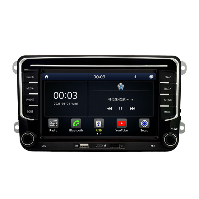 LELV Android Auto Carplay New Car Radio Cd Dvd Tv Vw Golf 5 6 Jetta Cc Polo Passat B5 B6 Mk5 Mk6 Tiguan Dashboard