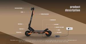 <span class=keywords><strong>Trottinette</strong></span> électrique pliable tout-terrain EU pour G3 1200W avec moteur intégré à moyeu et frein à disque double, <span class=keywords><strong>pneus</strong></span> tout-terrain - Product Image 5