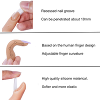 Professionnel Nail Art Pratique Silicone Doigt Modèle Joint Flexible Faux Ongles Silicone Main Doigt Mannequin