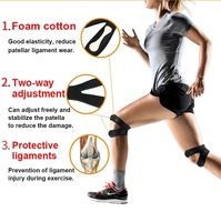 Genouillère unisexe en néoprène avec sangle de soutien du tendon rotulien, logo en caoutchouc personnalisable, taille unique, pour le sport et le soulagement de la douleur