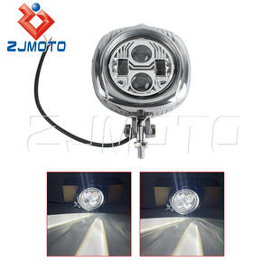 Phare de moto LED rétro étanche IP67 pour <span class=keywords><strong>Harley</strong></span> Honda Yamaha Suzuki | 40W 2800LM feux de route - Product Image 6