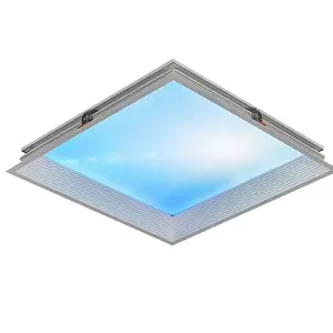 Painéis de luz de led falso azul, painéis de luz led decorativos 600x1200 luminosos 60w teto azul