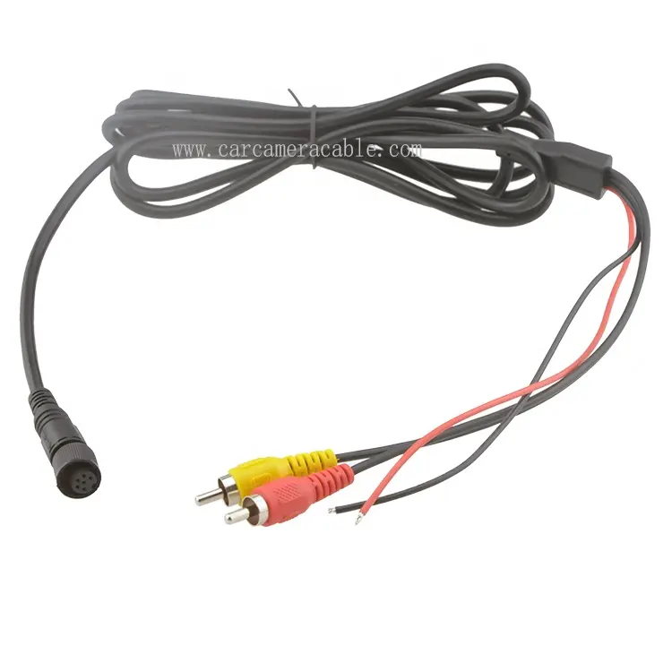 Cables de audio y vídeo KOREA 6pin Mini DIN macho a RCA para cámaras de vehículos cámaras de visión trasera de coche