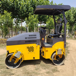 Rouleau vibratoire 3 tonnes, double tambour, entièrement hydraulique, double entraînement, pour la construction routière et le compactage du sol - Product Image 1