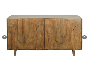 ตู้ไม้4ประตูทำจากไม้มะม่วงเนื้อแข็งแบบทันสมัยพร้อมสีน้ำตาลหรูหราตู้เก็บของทนทานสำหรับห้องนอนโรงแรมและห้องรับประทานอาหาร - Product Image 6