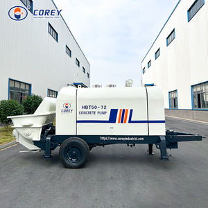 Pompe à béton/malaxeur diesel/électrique Corey de petite taille avec moteur, haute efficacité, productivité de 20 à 25 m/h pour les engins de chantier - Product Image 1