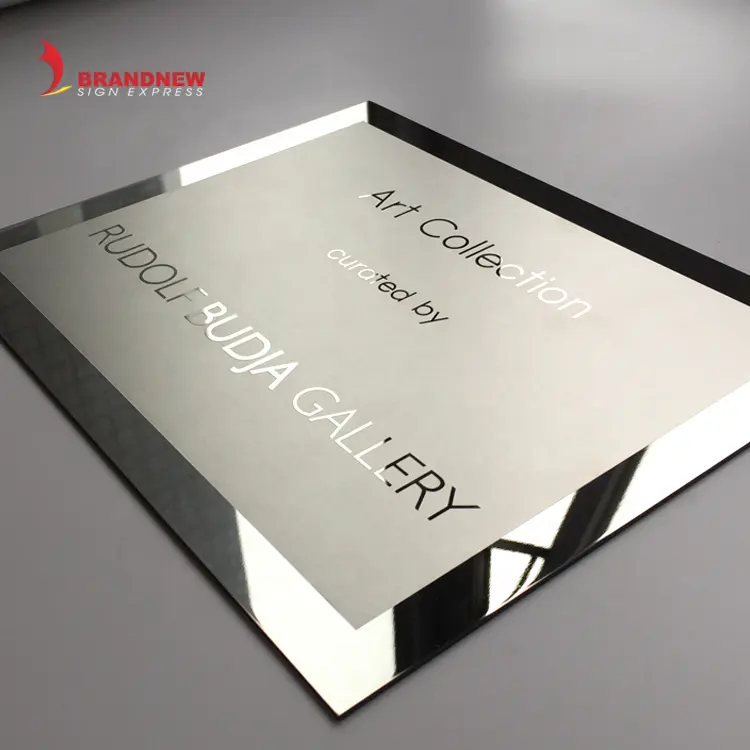 China manufacturer wholesale cheap custom logo engraved polished metal plate