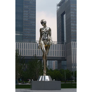 Sculpture Moderne Abstraite en Acier Inoxydable : Figurine Robotique Féminine 3D, Thème Mode, Couleur Personnalisée, Faite à la Main pour l'Art - Product Image 5