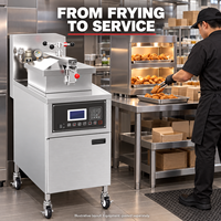 Friteuse à pression électrique commerciale 24L avec contrôle LCD et filtration d'huile pour les magasins de poulet frit et les cuisines QSR