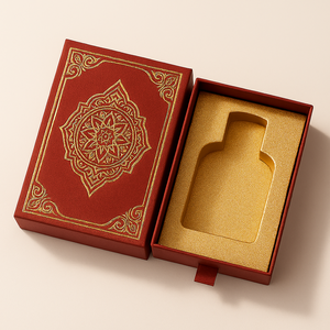Высокое качество оригинальные духи Женские Дубай Подарочная коробка набор с тисненым логотипом парфюмерная упаковка - Product Image 4