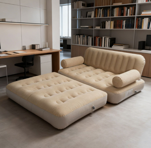 Sofá Cama Inflable Plegable Moderno con Respaldo Elevado y Engrosamiento Automático para Uso en Exteriores, Camping, Sala de Estar y Dormitorio - Product Image 6