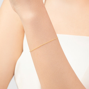 S925 silver crystal charm 18K gold plated minimalist Unisex everyday wear <b>bracelet</b> Fine chain & link <b>bracelet</b> - Product Image 4