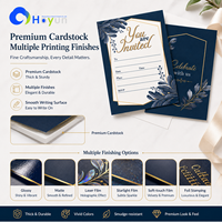 Invitation de mariage personnalisée élégante bleu marine avec pochette pliante et enveloppe à bande rose