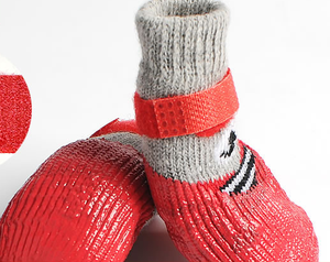 Pet Docena Chaussettes Antidérapantes Pour Chien <span class=keywords><strong>Chat</strong></span> Coussin Chauffant Pattes D'hiver Pour Chiens Chaussures Modernes En Coton Avec Emballage De Protection UAS De Silicium - Product Image 4