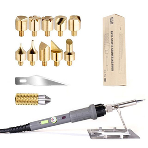 Kit d'outils de <span class=keywords><strong>pyrogravure</strong></span> sur bois, fer à souder, <span class=keywords><strong>pochoir</strong></span>, artisanat, <span class=keywords><strong>pyrogravure</strong></span> 60W - Product Image 4