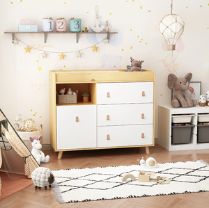 Cambiador infantil 4 cajones Mesa de guardería Tocador Cambiador de pañales - Product Image 6