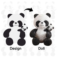 Nouveauté jouets d'animaux en peluche personnalisés doux oiseau pingouin poupées en peluche mignon amusant lion panda jouets en peluche pour la décoration intérieure