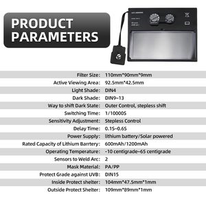 Máscara de Soldadura Eléctrica con Atenuación Automática Solar, Color Real, Gorra de Soldador, Protector de Ojos, Herramienta de Corte por Plasma - Product Image 6