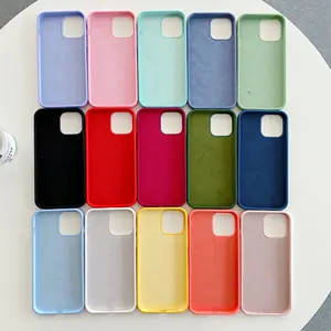 Original phone case for iPhone silicone solid color phone case cover wireless charger phone android en gros