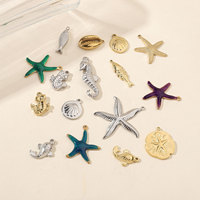 Accessoires en gros sur le thème des animaux marins : Pendentifs en acier inoxydable (homard, poisson, hippocampe), breloques étoile de mer et coquillages pour bijoux DIY
