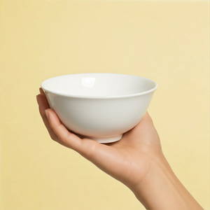 Bol en céramique blanche 10-21,9 cm, couleur unie, passe au lave-vaisselle et au micro-ondes, pour usage domestique - Product Image 2