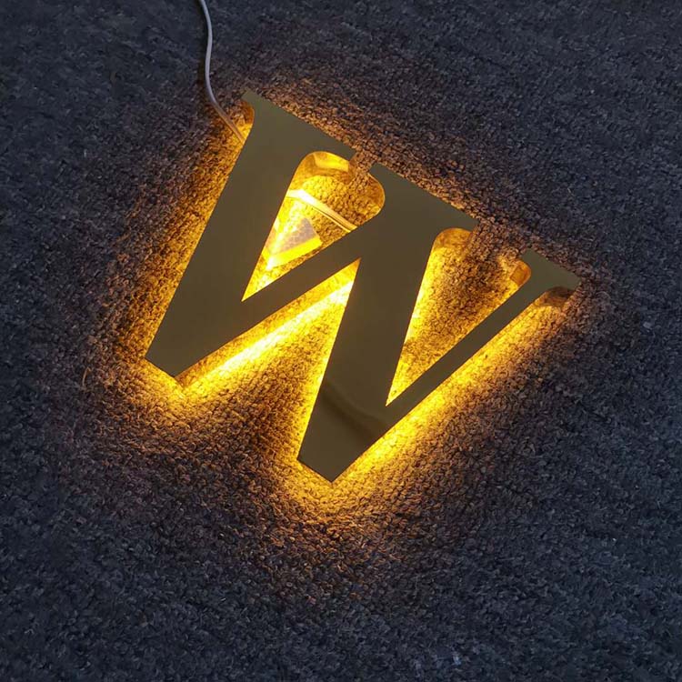 Яркий светодиодный знак с подсветкой, металлические буквы, логотип, украшение для рекламы