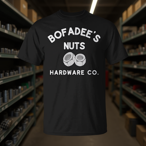 Camiseta promocional de Bofadee's Nuts Hardware Co - Product Image 3