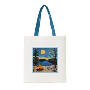 Sac fourre-tout écologique réutilisable en toile imprimée avec fermeture personnalisée et grande capacité - Product Image 5