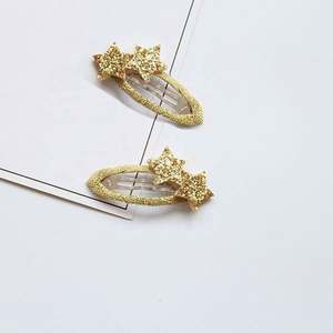 Kids <b>Star</b> Hair <b>Clips</b> 2022 New Sequins Glitter Girls Hairpins Hair <b>Clips</b> for Kids Custom Wholesale - Product Image 2