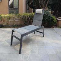 Chaise longue pliable en aluminium pour la plage, chaises de plage pliantes en tissu pour la piscine, nouveauté 2024