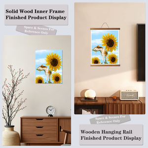 Sunflower Cat Canvas Art Kit Rectangle Paint by Numbers Pastoral Style Handmade DIY Oil Painting for Kids Adults No Skill Needed - Product Image 6