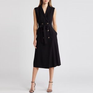 <span class=keywords><strong>Abito</strong></span> doppio petto Midi Blazer <span class=keywords><strong>con</strong></span> decorazione bottone abbigliamento da ufficio per il commercio all'ingrosso - Product Image 2