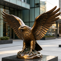 Estatua de águila de fibra de vidrio personalizada, estatua de animal de fibra de vidrio