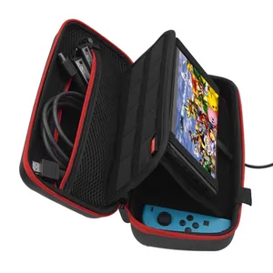 เคสพร้อมช่องเสียบสายชาร์จสำหรับเครื่องเล่นเกม Nintendo Oled อุปกรณ์เสริมสำหรับเกม ฝาครอบพกพา เคสเก็บของ PU สำหรับ Switch - Product Image 2