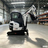 Mini-excavatrice sur chenilles Rongyixin HT10, capacité de la benne de 1,2 tonne (0,025 m³), avec moteur Eaton et composants hydrauliques, haute performance de creusement