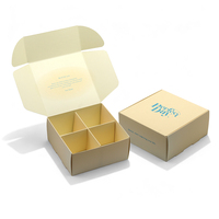 Boîte d'emballage pliable en carton pour gâteaux, biscuits et pâtisseries, avec logo personnalisé et séparateurs