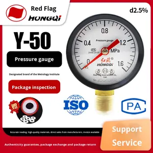 เกจวัดแรงดันสแตนเลส ยี่ห้อหงฉี รุ่น Y-<span class=keywords><strong>50</strong></span> 0-40 เมกะปาสคาล สำหรับน้ำ/น้ำมัน/อากาศ-ขายตรงจากโรงงานในจีน - Product Image 5