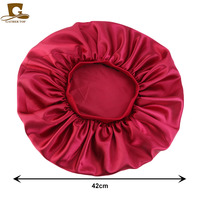 Bonnet de nuit en satin uni grande taille pour femmes aux cheveux bouclés – Vente chaude