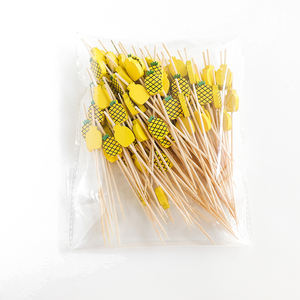 Diseño <span class=keywords><strong>de</strong></span> dibujos animados bambú fruta palo <span class=keywords><strong>piña</strong></span> cuenta roscada niños fiesta sándwich pastel <span class=keywords><strong>pinchos</strong></span> - Product Image 6