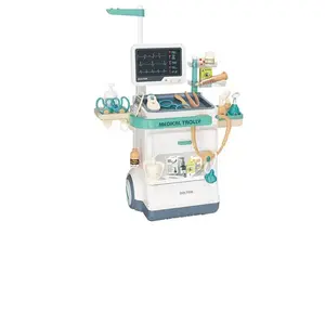 2023 Electric Medical Trolly Doctor Play Set Treatment Table X-Ray Screen Electrocardiogram Combination Kit For Sale