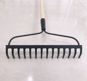 Râteau de nivellement de pelouse à 14 dents, robuste, avec manche en bois, vente en gros directe usine pour pelouse, jardin et aménagement paysager - Product Image 2