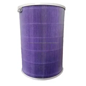 Gute verkauf lila doppel barrel effiziente staub entfernung tuch aktivkohle reiniger staub luft HEPA filter H13