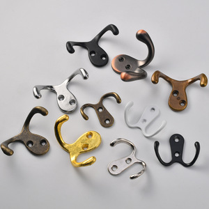 Zinc Alloy Double Hook Wall Mounted Coat And Cap Hook <b>For</b> Entryways Behind Doors On Walls Animal Shape Retro Style - Product Image 2