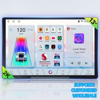 Autoradio universel 2 DIN Android 14 avec CarPlay sans fil 13 pouces, GPS, télécommande, lecteur MP3 et écran QLED
