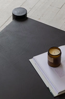 Table basse moderne minimaliste de luxe en bois massif rustique béton bouleau acier pour meubles de salon