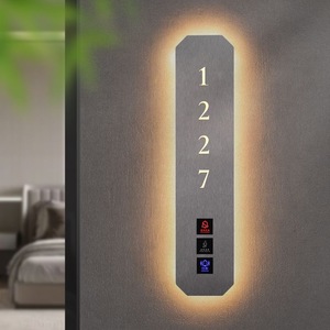 Segnalino del numero della porta della camera dell'appartamento personalizzato Hotel non disturbare le piastre della porta dell'interruttore del campanello con luce e HFBH gratuito - Product Image 5